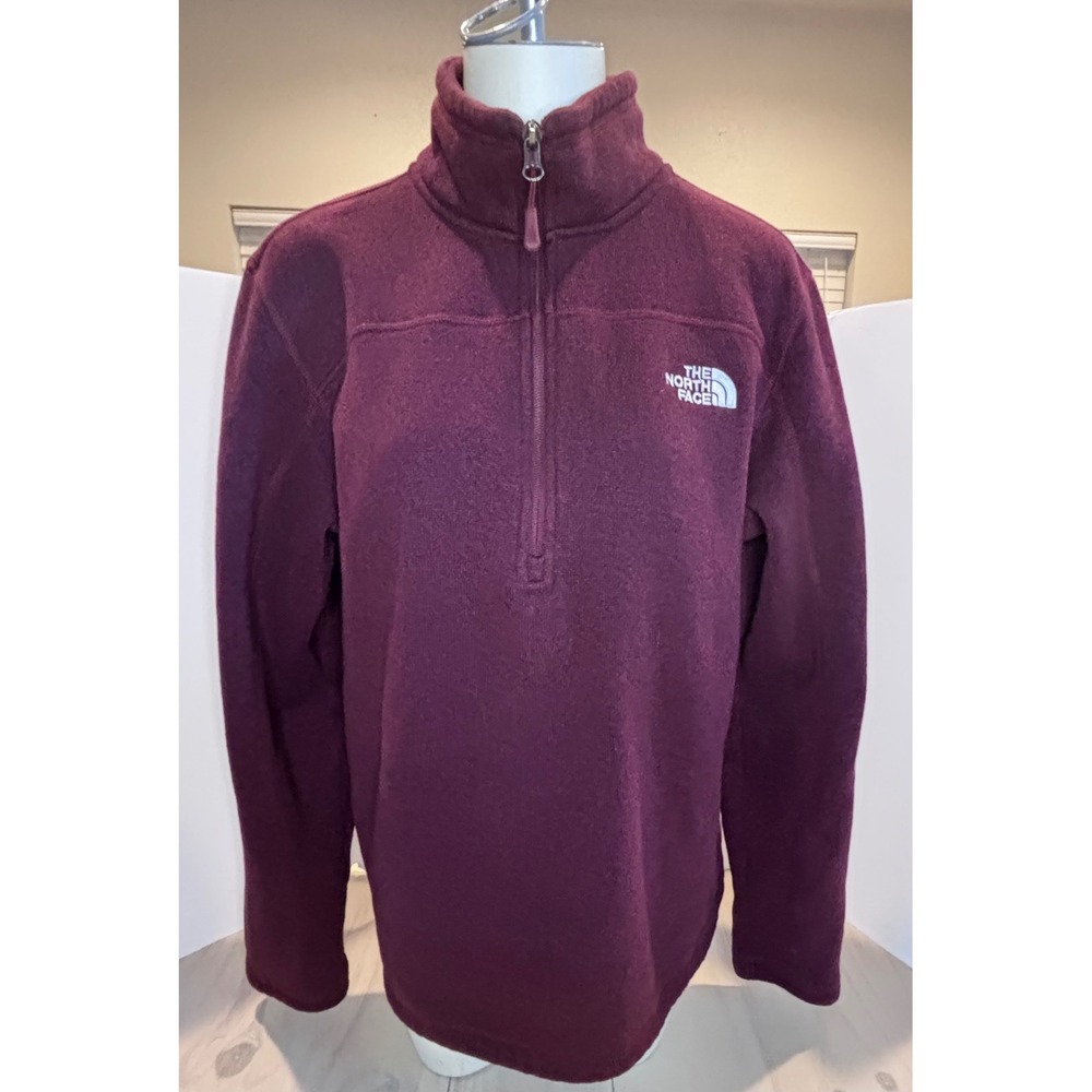 The North Face Mens Gordon Lyons 1/4 Zip Fleece Pullover Burgundy Red NF0A2SUX L